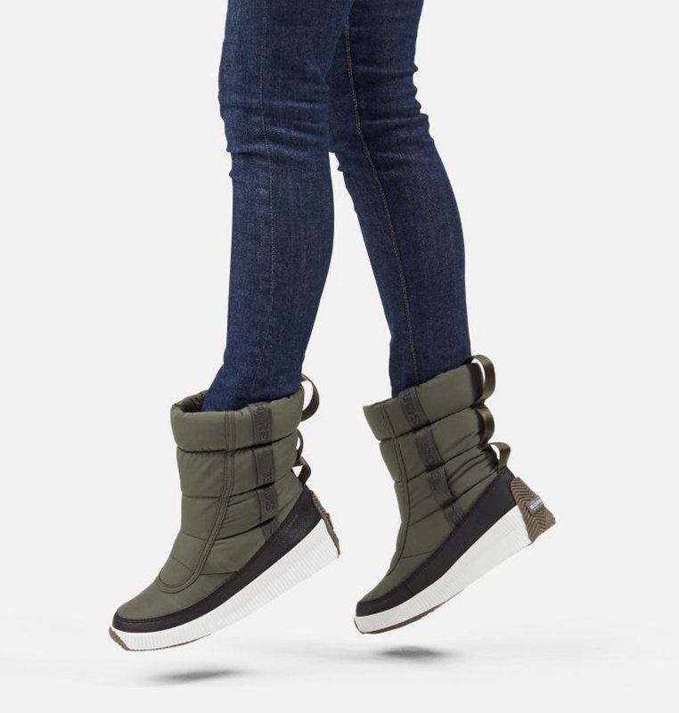 Botas Nieve Sorel Mujer - Out N About™ Puffy Mid Bajas Verde Oscuro - 76309-VNBO